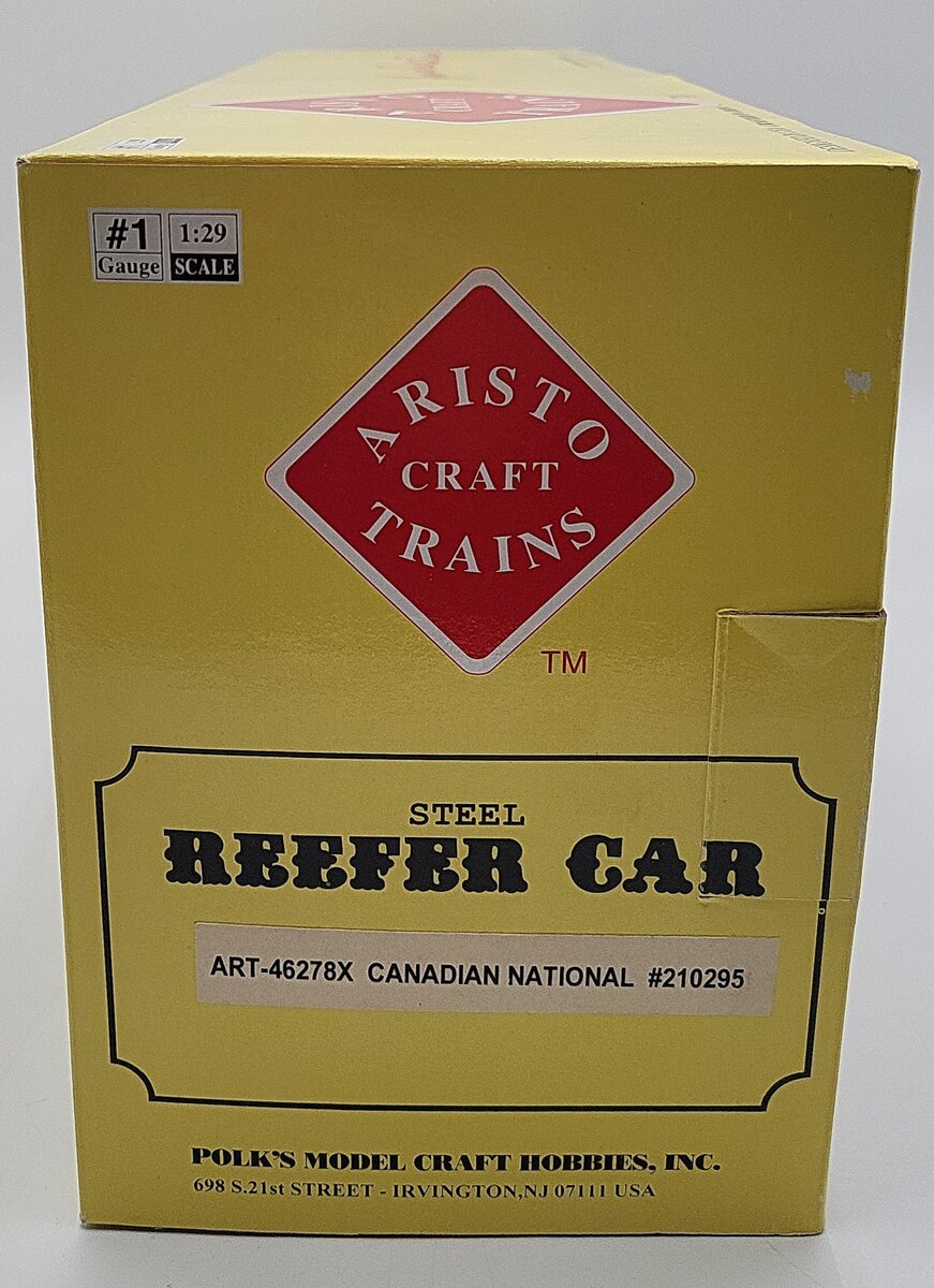 Aristo-Craft 46278X G Scale Canadian National Steel Reefer Car #210295 LN/Box