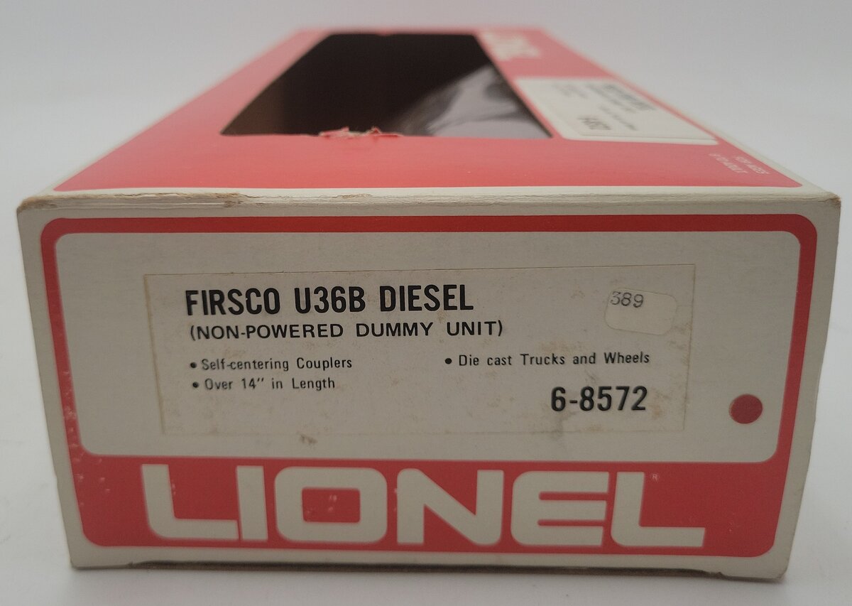 Lionel 6-8572 O Gauge Frisco U36B Diesel Dummy Unit EX/Box