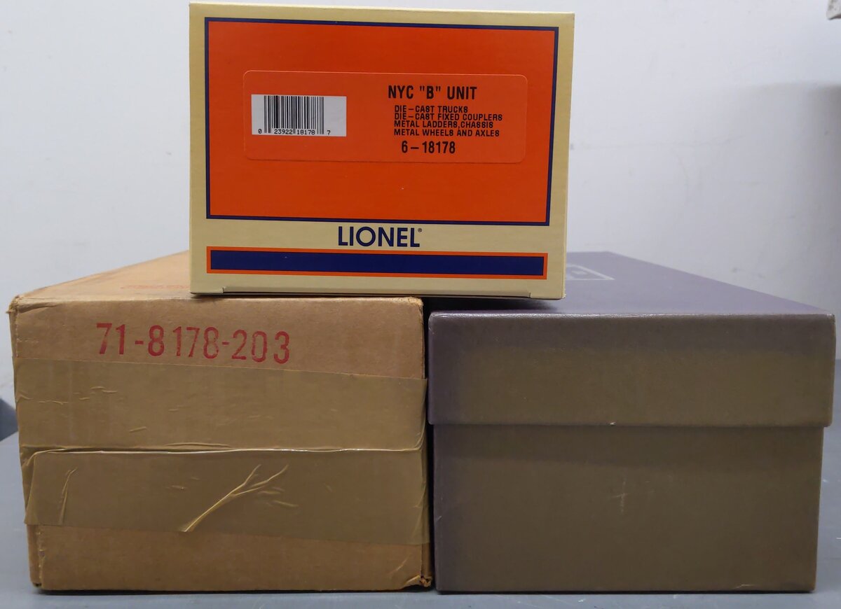 Lionel 6-18178 O Gauge NYC F-3 B Unit Non-Powered Diesel Locomotive #2333C EX/Box