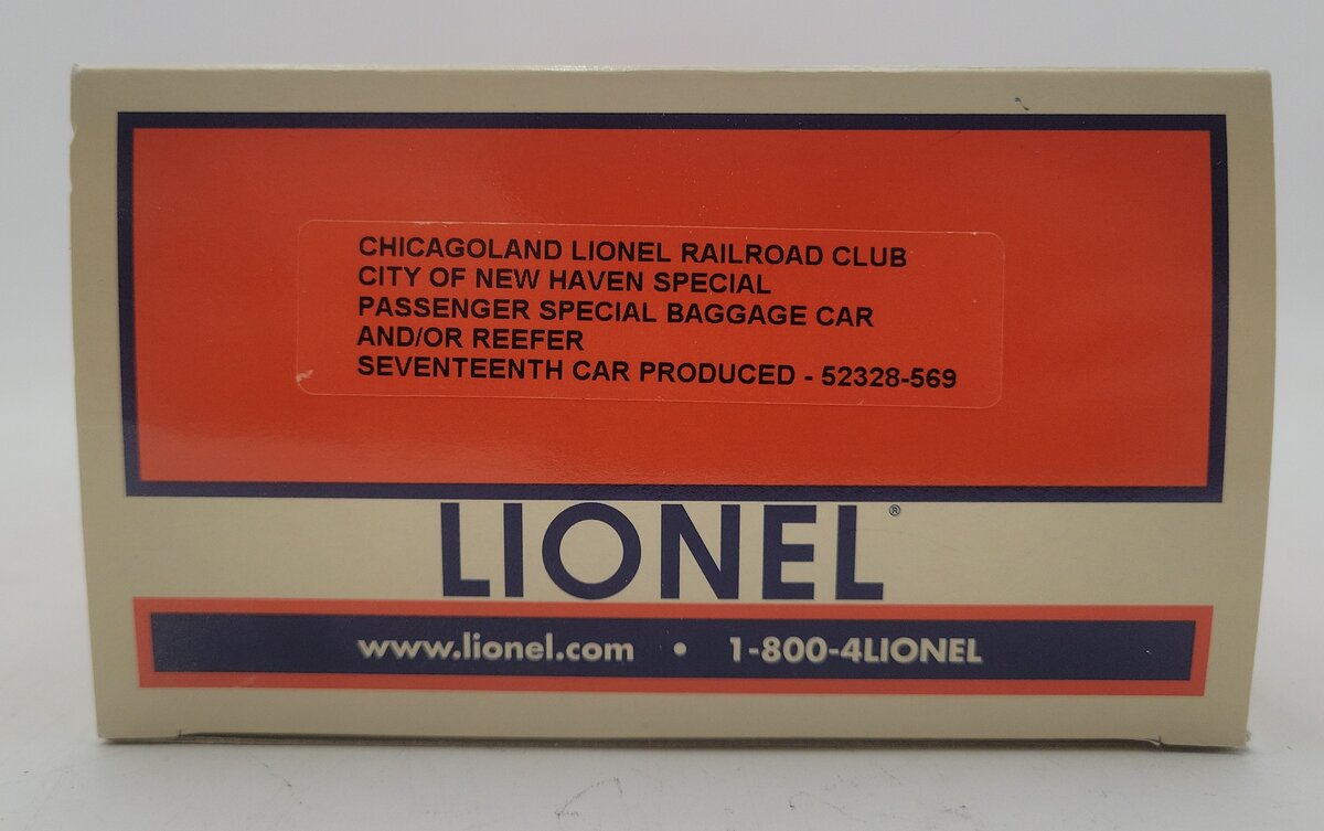 Lionel 52328-569 O Chicagoland RR Club City of New Haven Special Baggage Car EX/Box