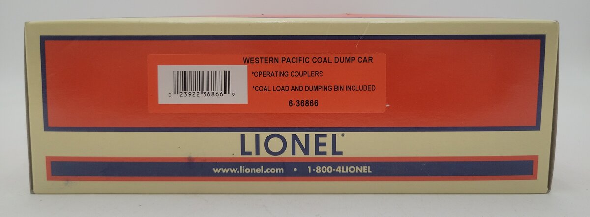 Lionel 6-36866 Western Pacific Coal Dump Car LN/Box