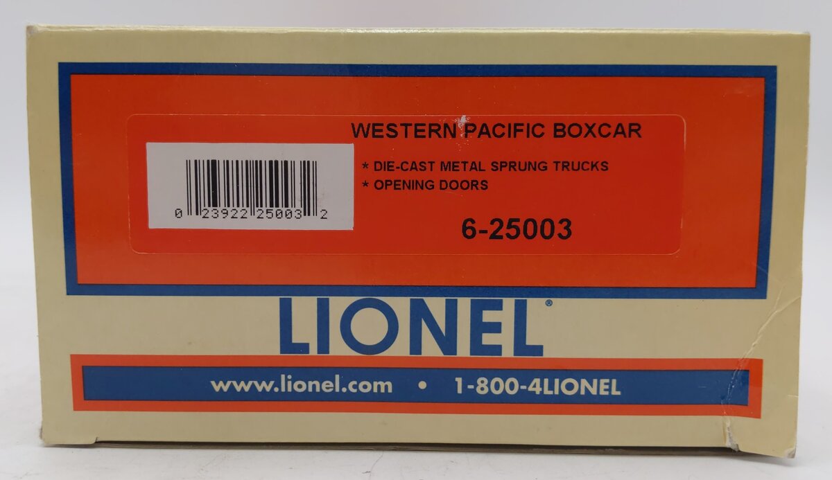 Lionel 6-25003 O Gauge Western Pacific Boxcar #3030 EX/Box