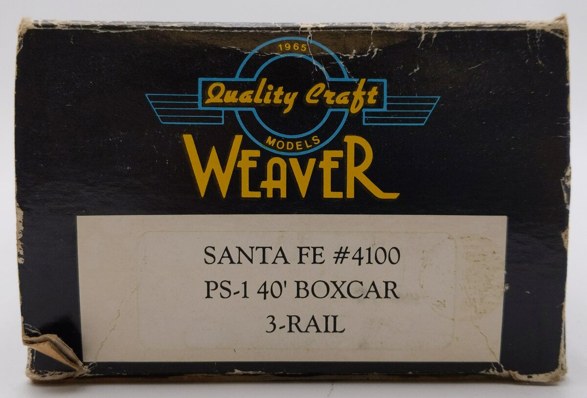 Weaver O Gauge Atchison Topeka Santa Fe PS-1 Boxcar #4100 (3 Rail) EX/Box