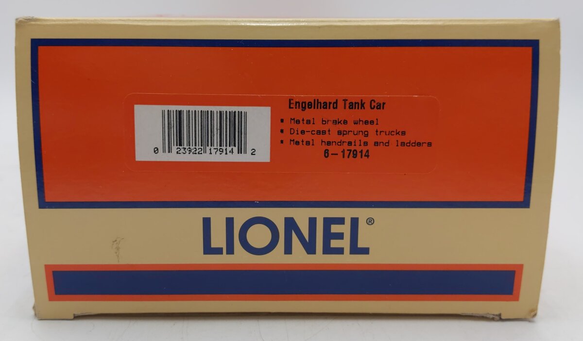 Lionel 6-17914 O Gauge Engelhard Unibody Tank Car #65374 VG/Box