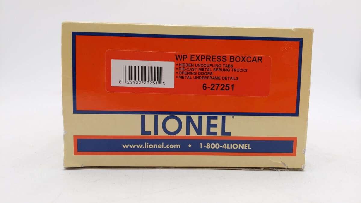 Lionel 6-27251 O Gauge Western Pacific Express Boxcar #220116 LN/Box