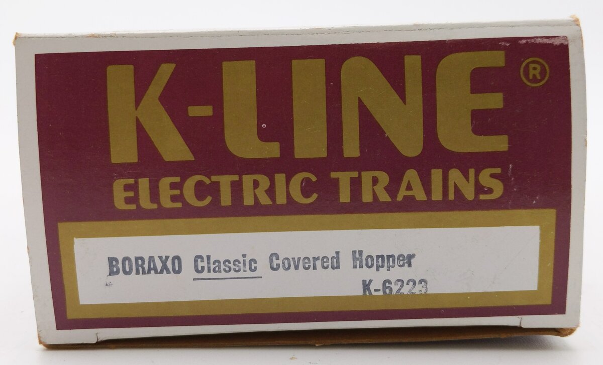 K-Line K6223 O Gauge Boraxo 2-Bay Covered Hopper Car #6223 VG/Box