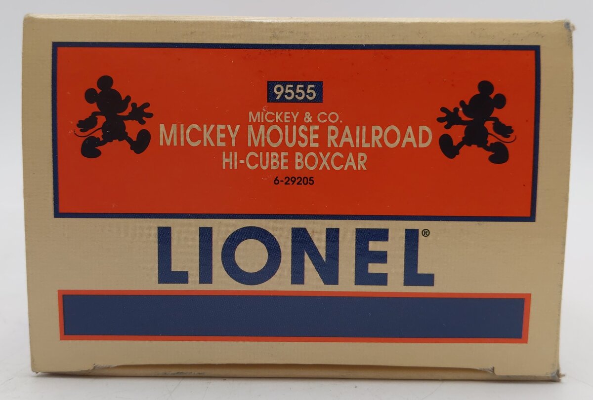 Lionel 6-29205 Mickey Mouse Railroad Hi-Cube Boxcar LN/Box
