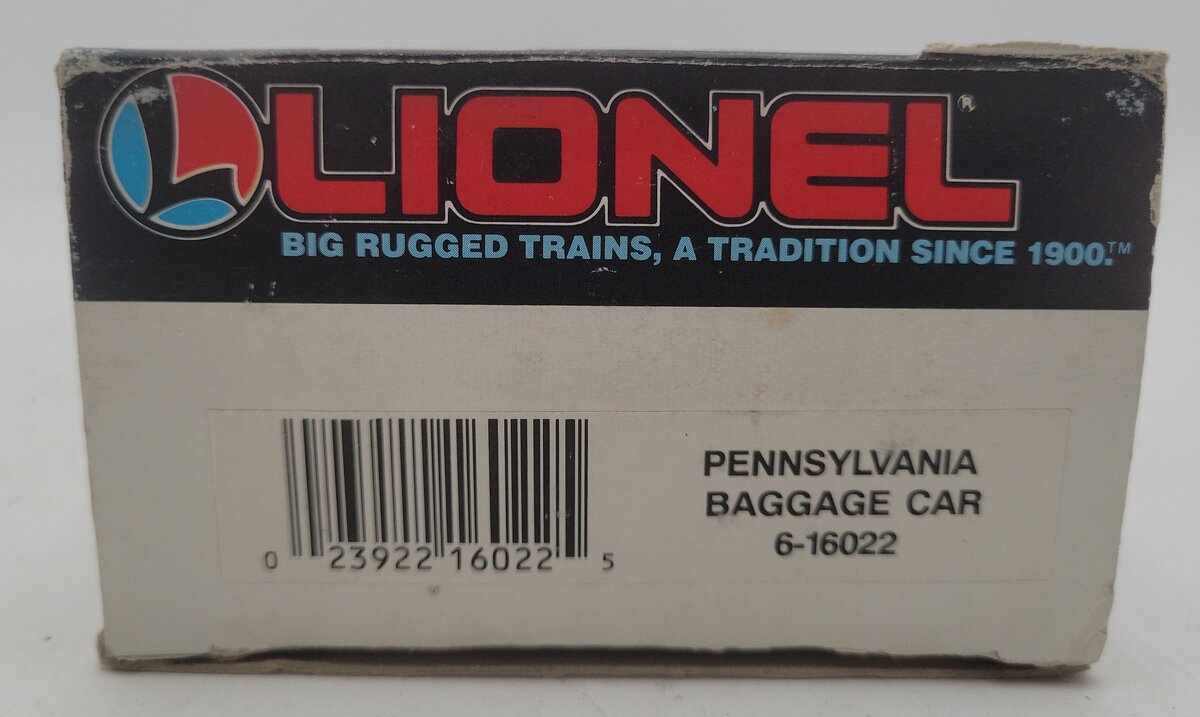 Lionel 6-16022 O Gauge Pennsylvania Lighted Baggage Car EX/Box