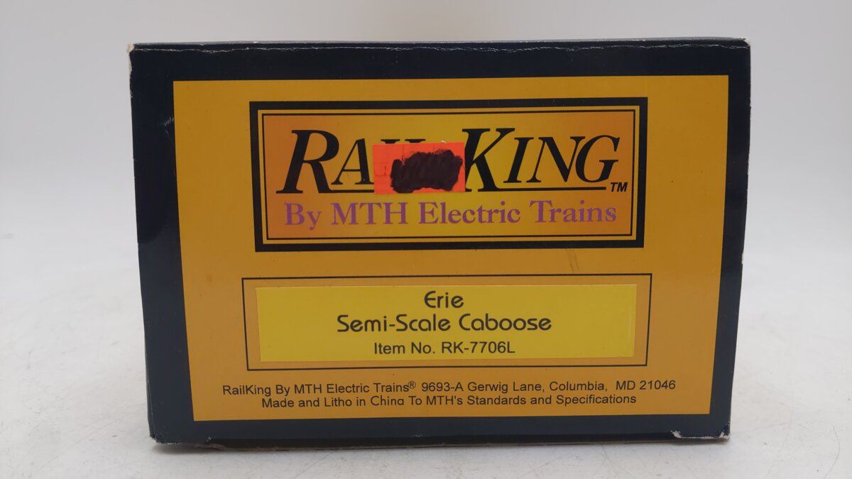 MTH 30-7706 O Erie Semi-Scale Caboose #04942 EX/Box