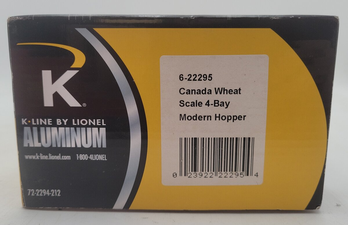 Lionel 6-22295 Canada Wheat 4-Bay Modern Hopper #606418 EX/Box