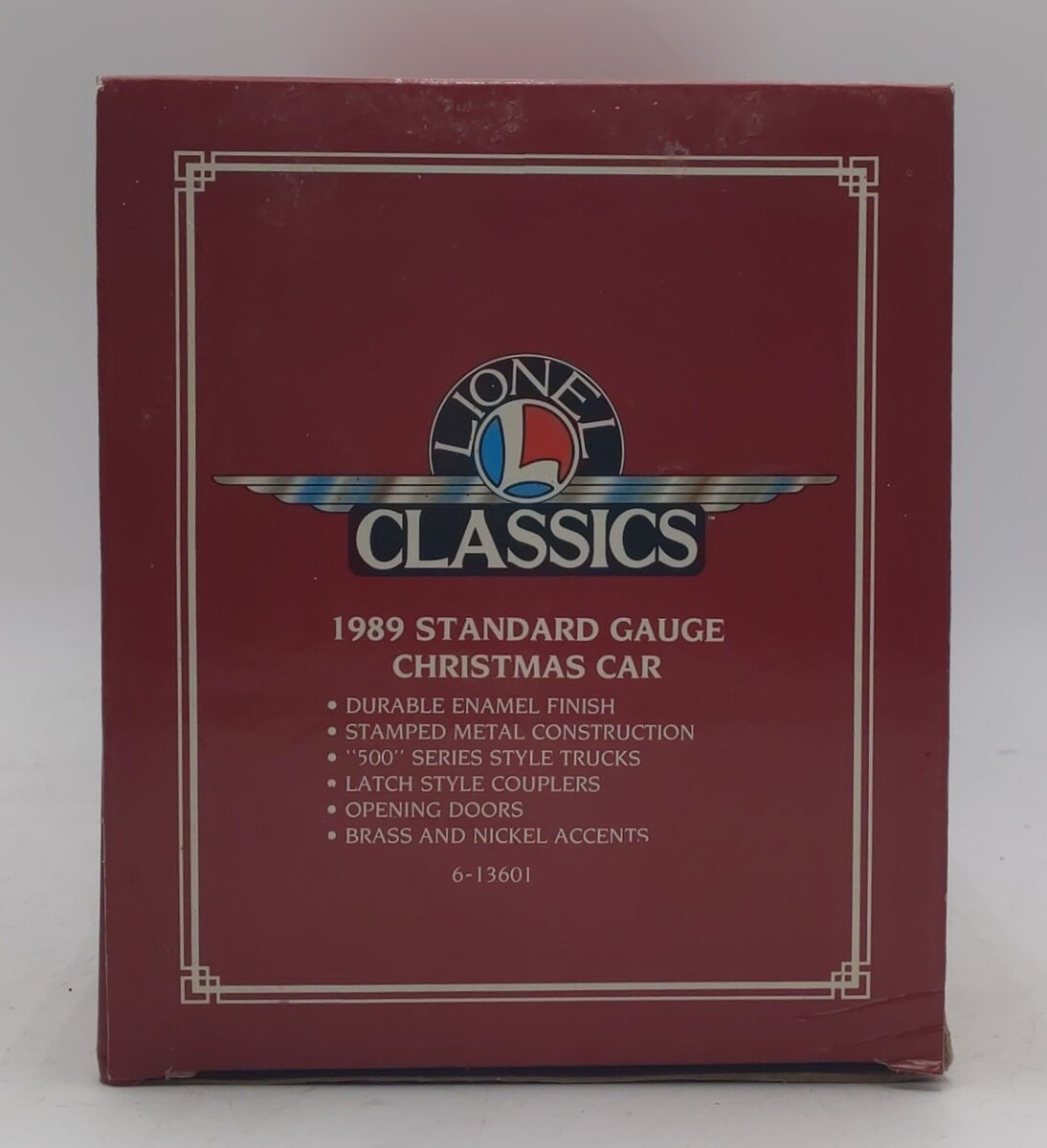 Lionel 6-13601 Standard Gauge 1989 Seasons Greetings Christmas Car NIB