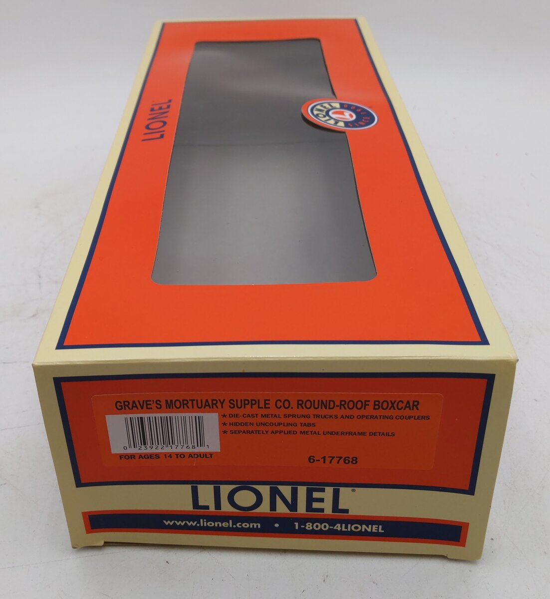 Lionel 6-17768 Graves Mortuary Supply Round-Roof Boxcar LN/Box