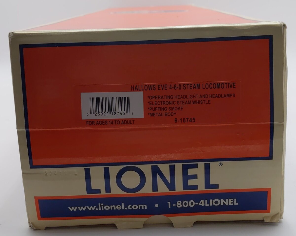 Lionel 6-18745 O Gauge Hallows Eve 4-6-0 Steam Locomotive & Tender #1313 EX/Box