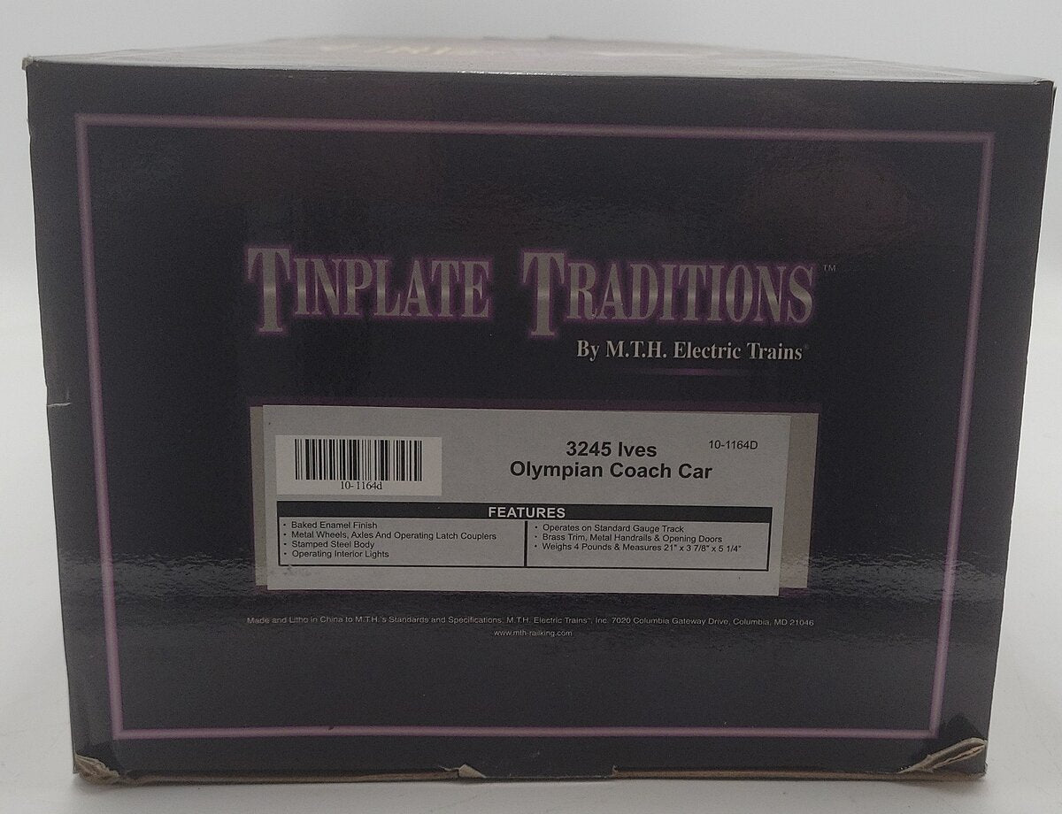 MTH 10-1164D Standard Gauge Ives 3245 Olympian Coach Car EX/Box