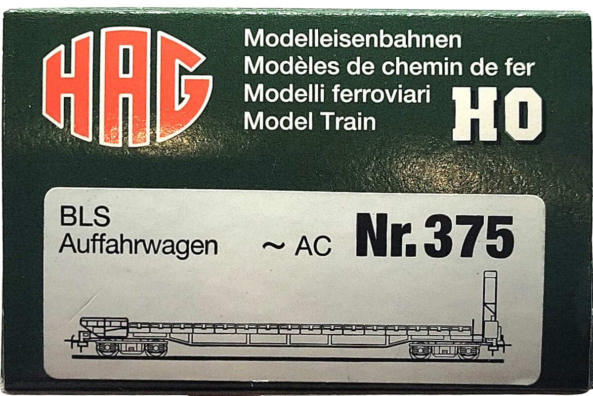 HAG 375-67 006 HO Scale Bern Lotschberg Simplon Railway Auto Wagon LN/Box