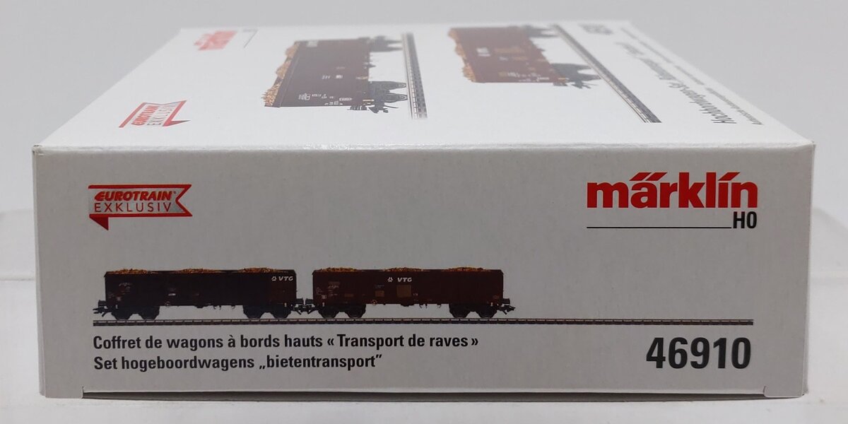 Marklin 46910 HO Scale VTG "Sugar Beet Transport" High Side Gondolas (Set Of 2) LN/Box