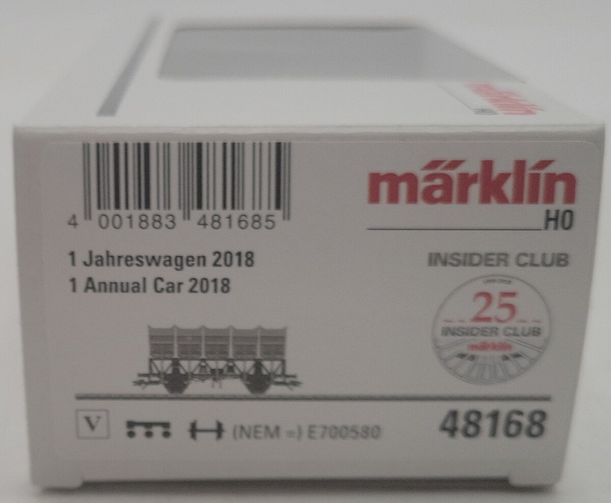 Marklin 48168 HO Scale Inside Annual for 2018 Sectional Dump Car LN/Box