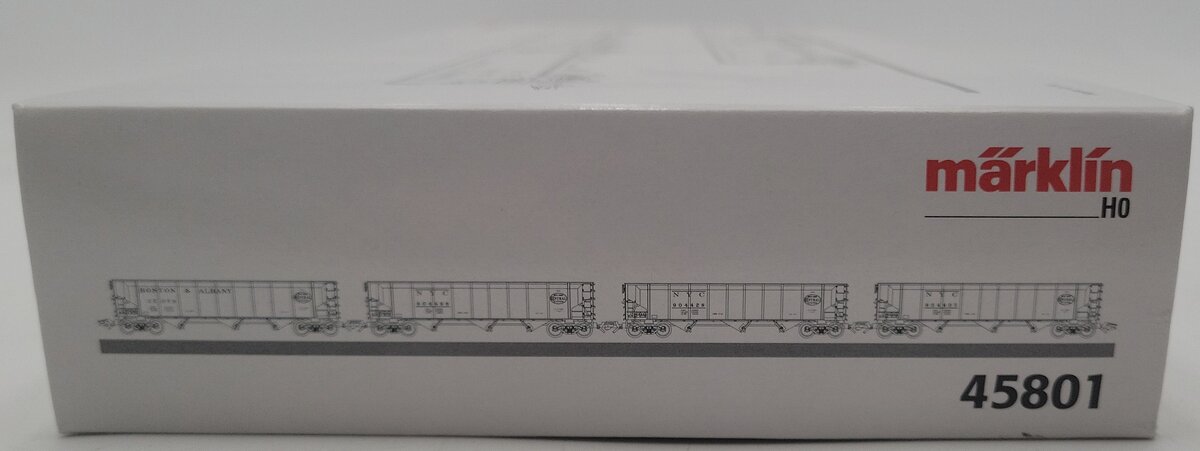Marklin 45801 HO Scale NYC 4-Car Hopper Set LN/Box