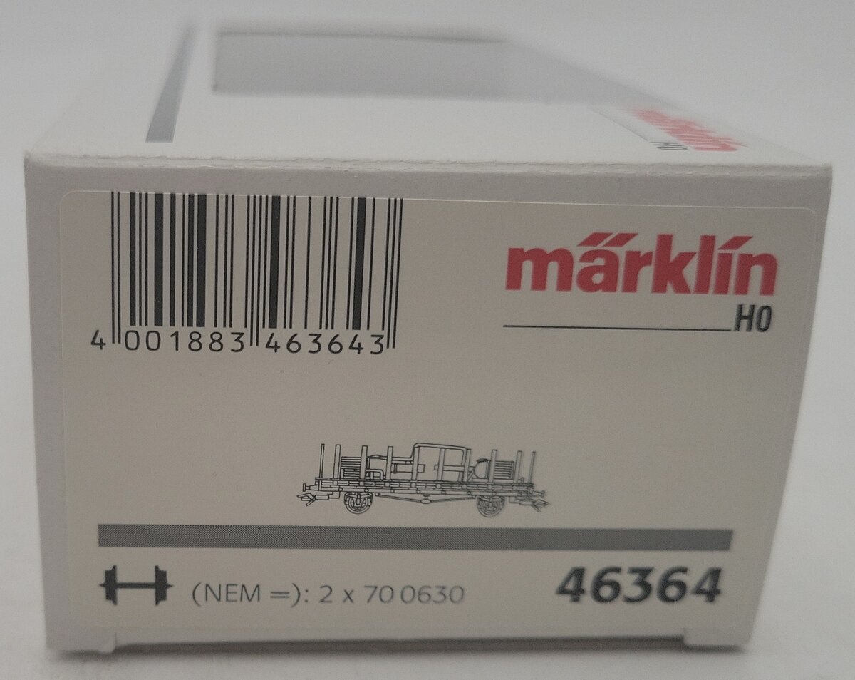 Marklin 46364 HO Scale Type RM KWStE Stake Car EX/Box