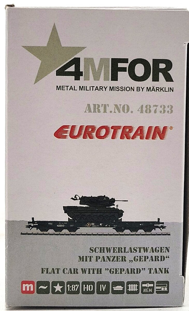 Marklin 48733 HO Scale DB Flatcar w/ "Gepard" Tank LN/Box