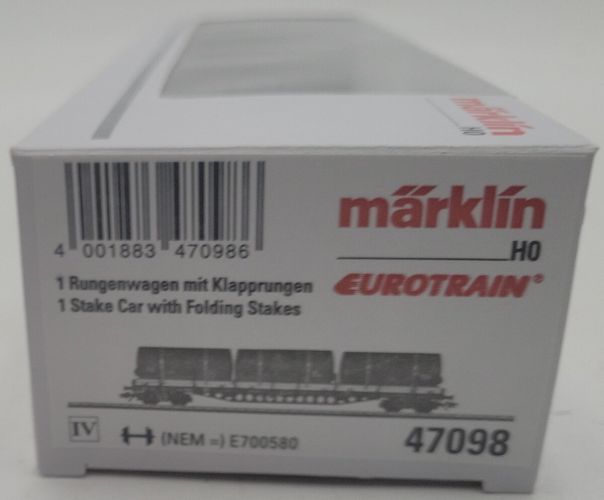 Marklin 47098 HO Scale DB Stake Car EX/Box