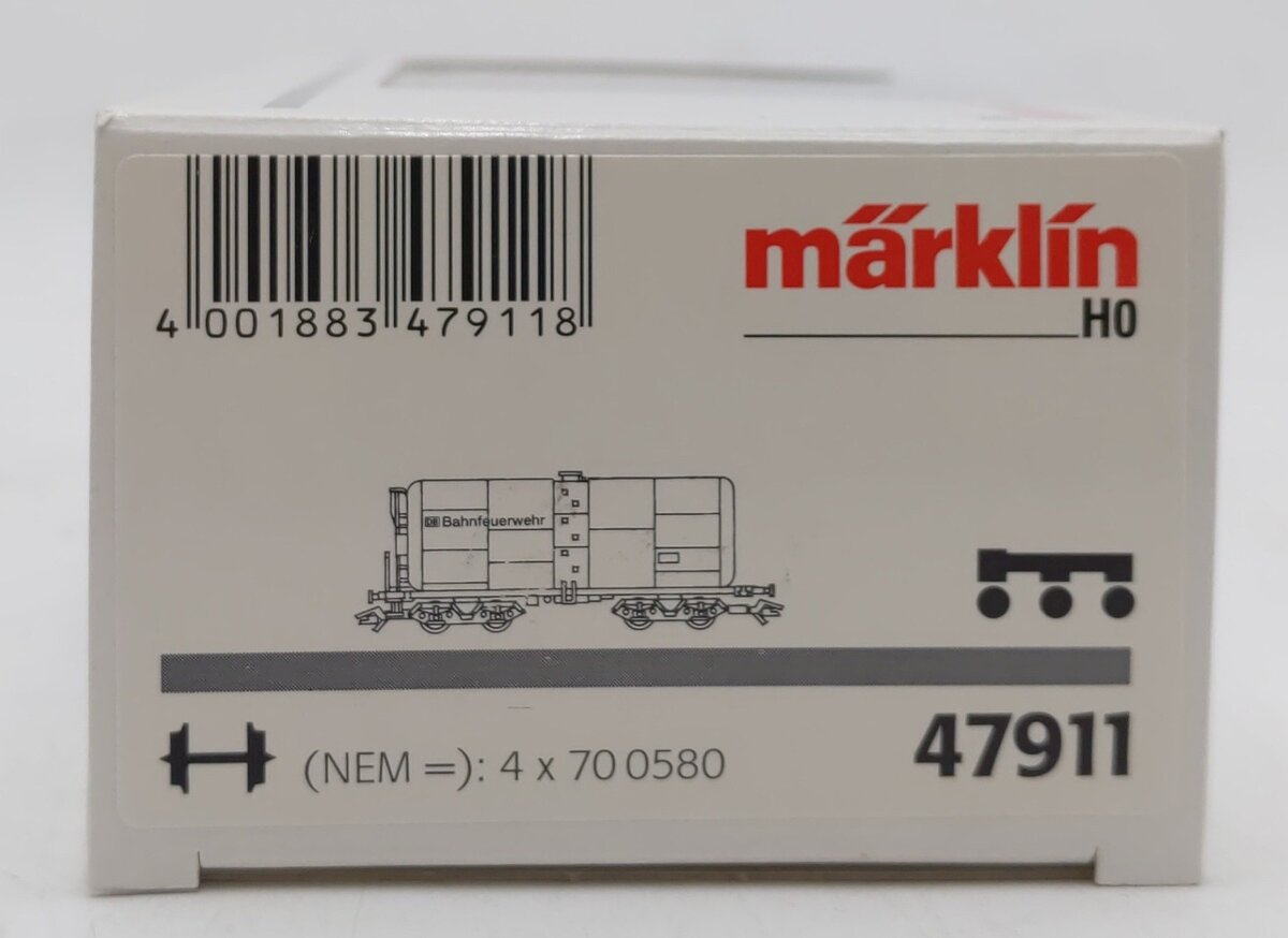 Marklin 47911 HO Scale Bahnfeuerwehr Fire Tank Car EX/Box