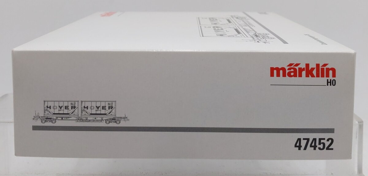 Marklin 47452 HO Scale Hoyer DB Flat Cars with Containers EX/Box
