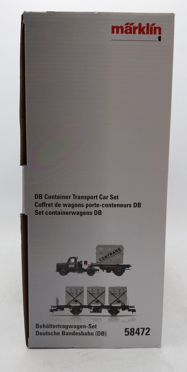 Marklin 58472 1 Gauge German Federal Railroad DB Type BT 10 Container Flatcar EX/Box