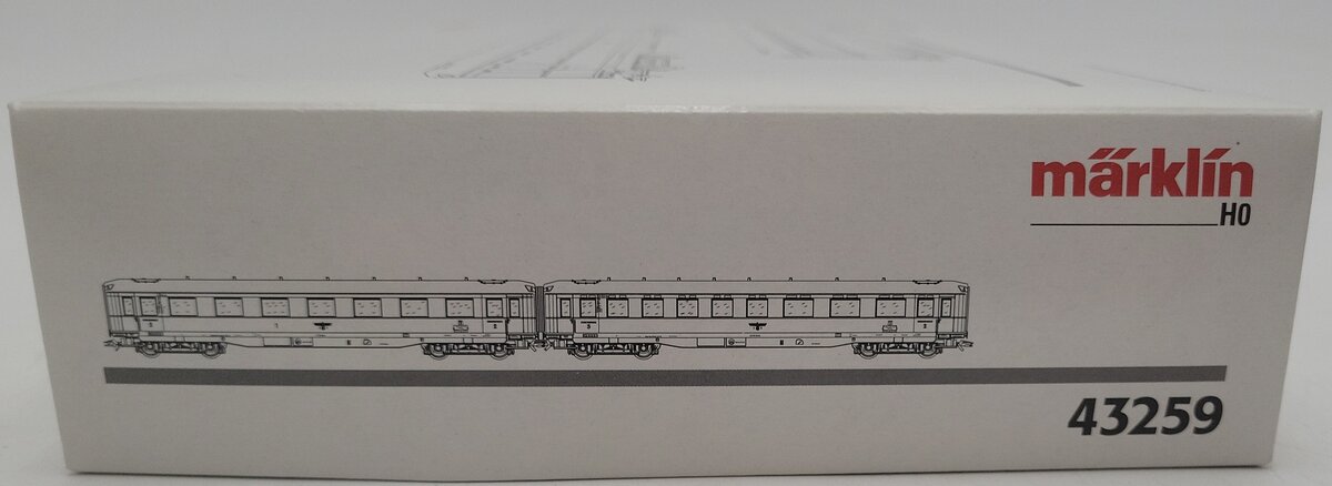 Marklin 43259 HO Scale German Imperial Railway 1st/2nd Class Coach LN/Box