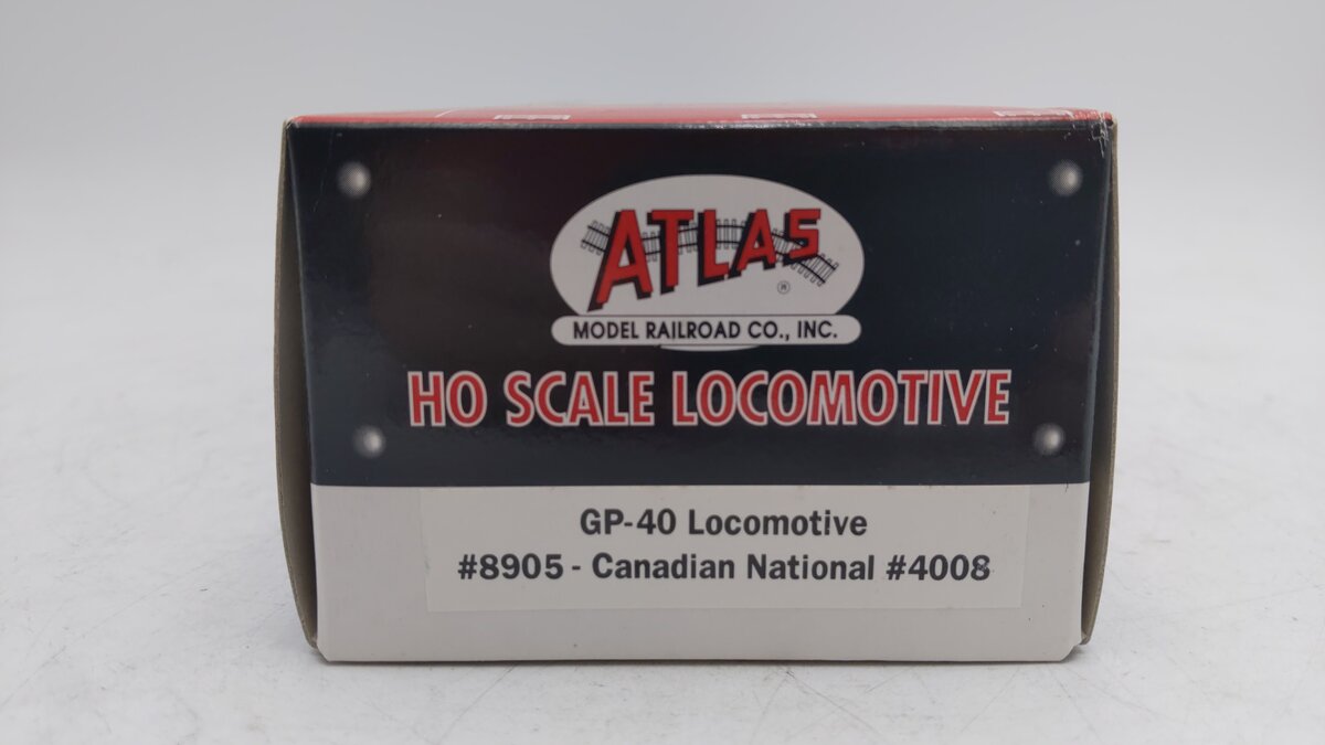 Atlas 8905 HO Scale Canadian National GP-40 Diesel Locomotive #4008 EX/Box