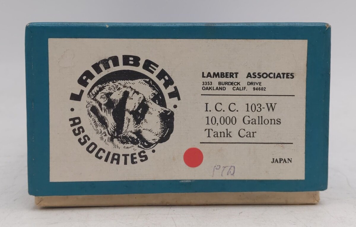 Lambert 755 HO Brass SHPX ICC 10,000 Gallon 103-W Tank Car #19806 - Painted/Box