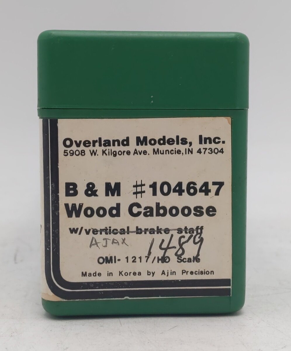 Overland 1217 HO Brass Boston & Maine Wood Caboose - Unpainted EX/Box