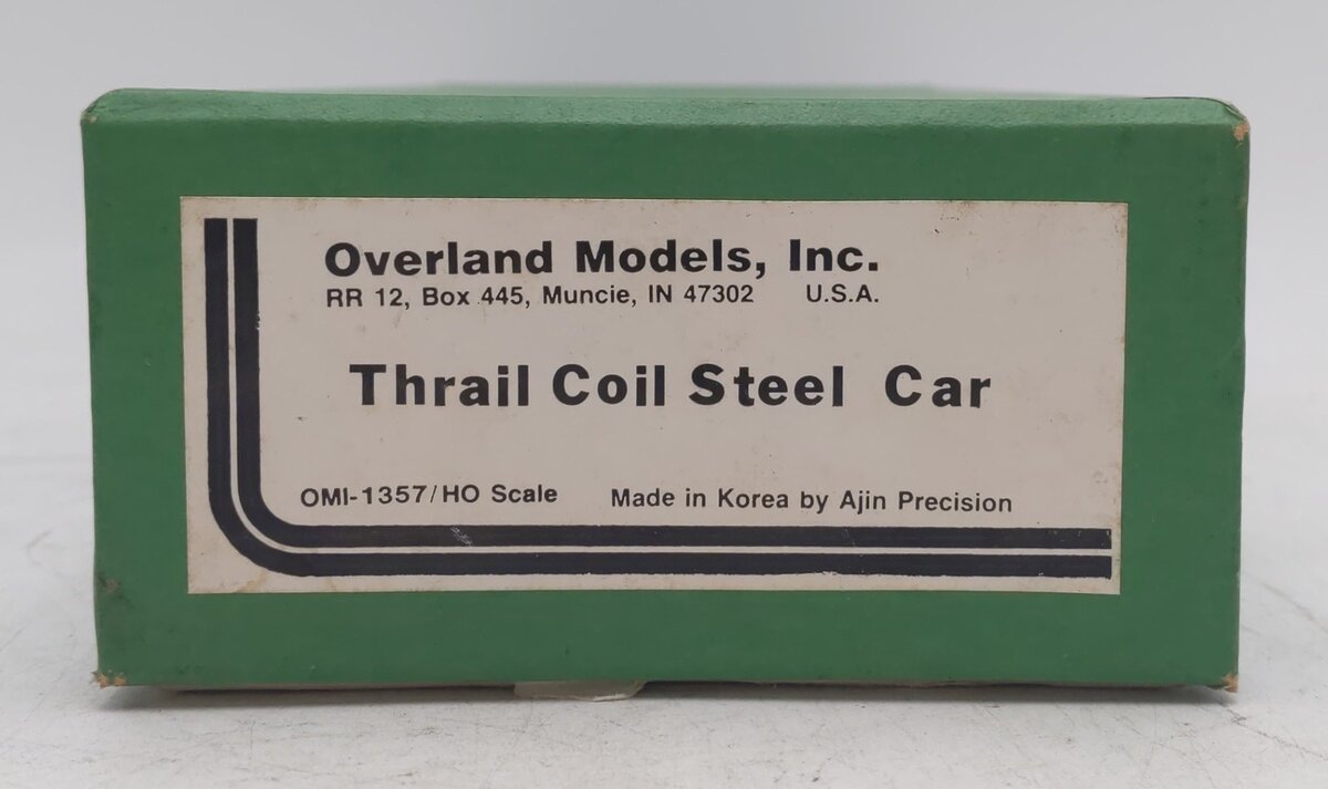 Overland 1357 HO Scale BRASS Thrail Coil Steel Car - Unpainted EX/Box