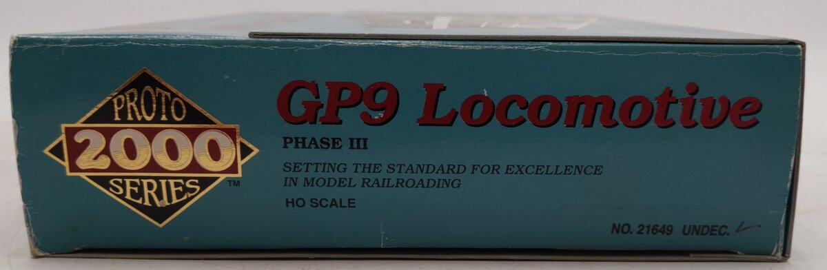 Proto 2000 21649 HO Scale Undecorated EMD GP9 Phase III Diesel Locomotive EX/Box