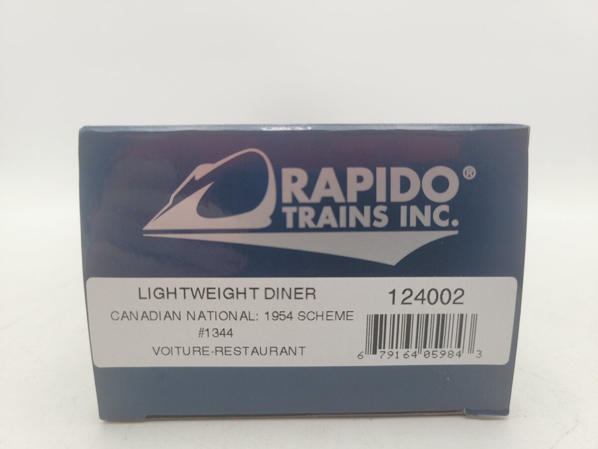 Rapido Trains 124002 HO CN P-S Lightweight 40 Seat Dining Car #1344 EX/Box