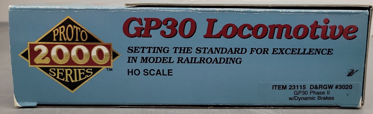 Proto 2000 23115 HO Scale D&RGW EMD GP30 Diesel Locomotive #3020 VG/Box