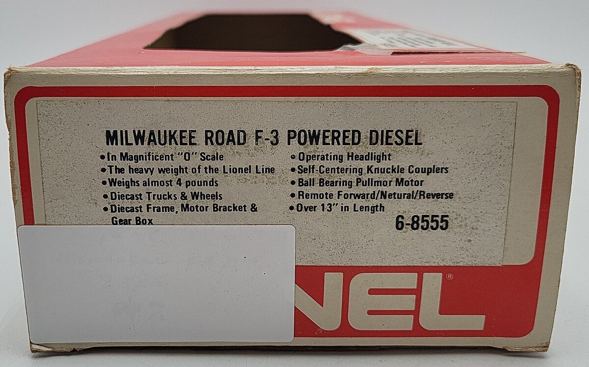 Lionel 6-8555 O Gauge Milwaukee Road F-3 Powered A Unit Diesel Locomotive EX/Box
