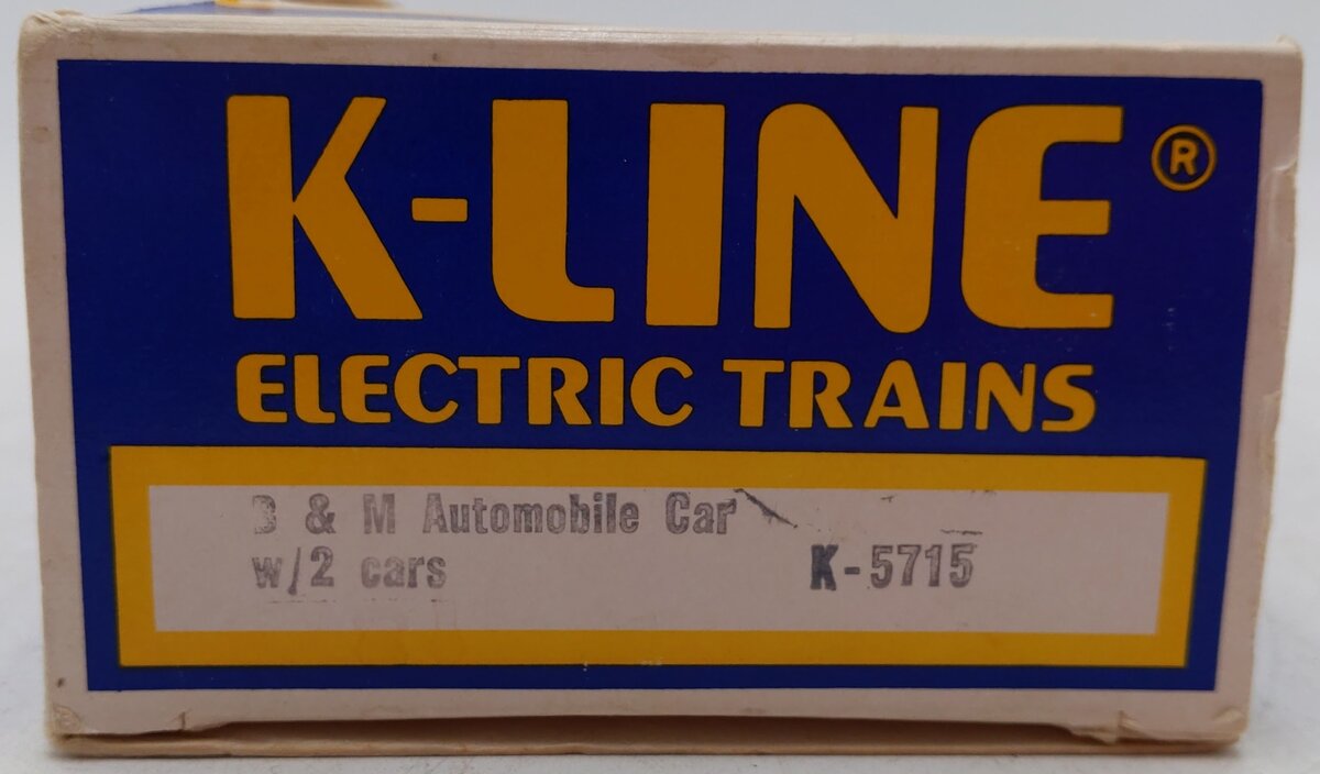 K-Line K-5715 O Gauge Boston & Maine Auto Boxcar EX/Box