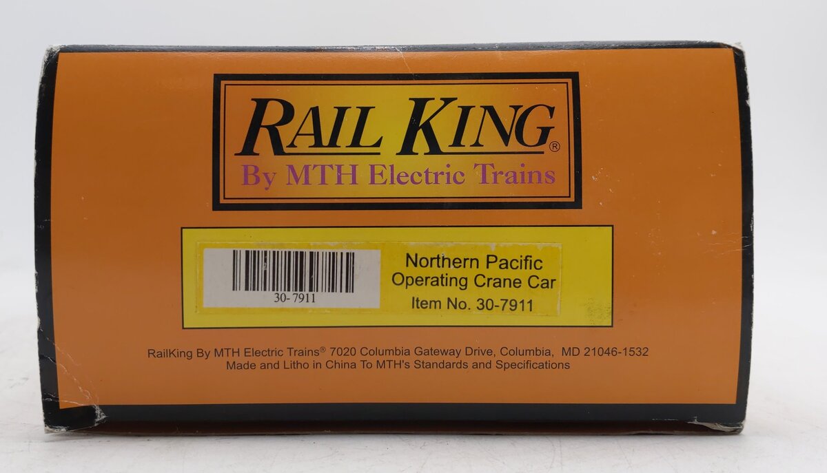 MTH 30-7911 O Gauge Northern Pacific Operating Crane Car #10970 EX/Box