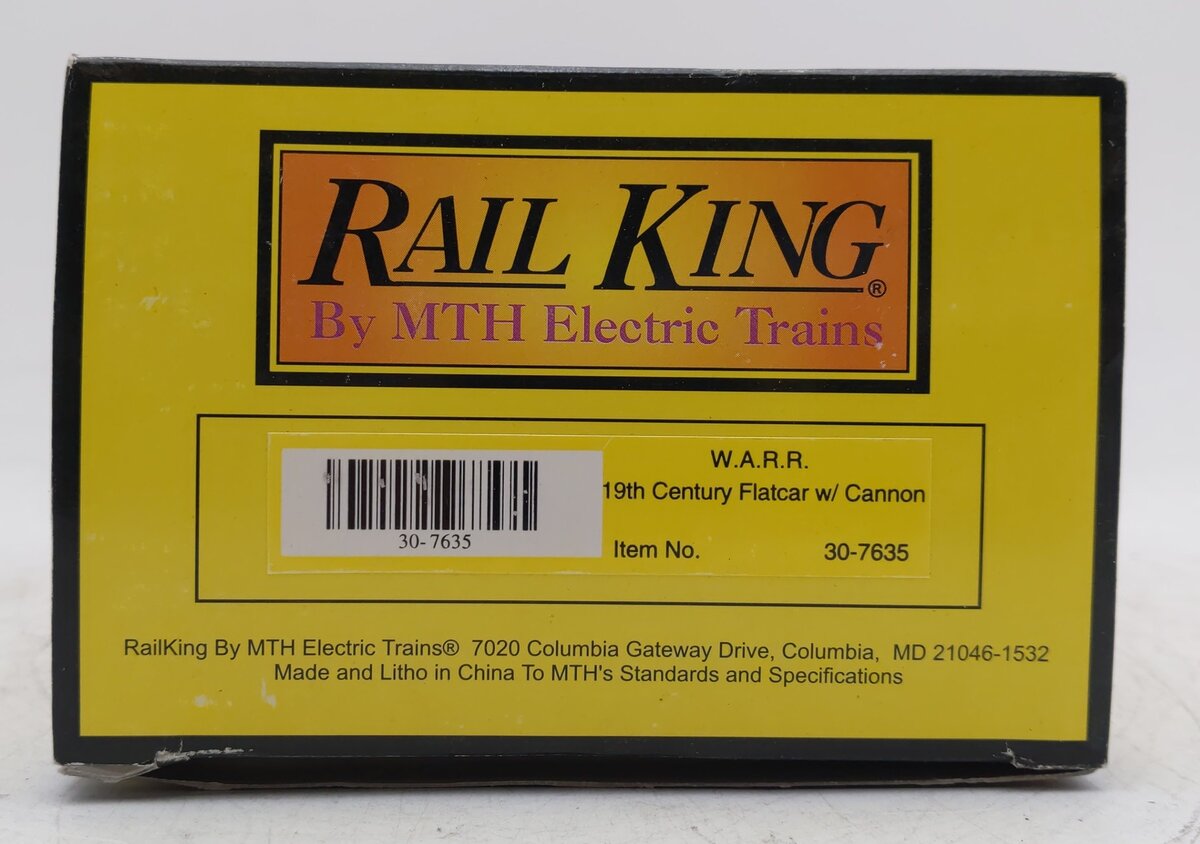 MTH 30-7635 Western & Atlantic Railroad 19th Century Flatcar VG/Box