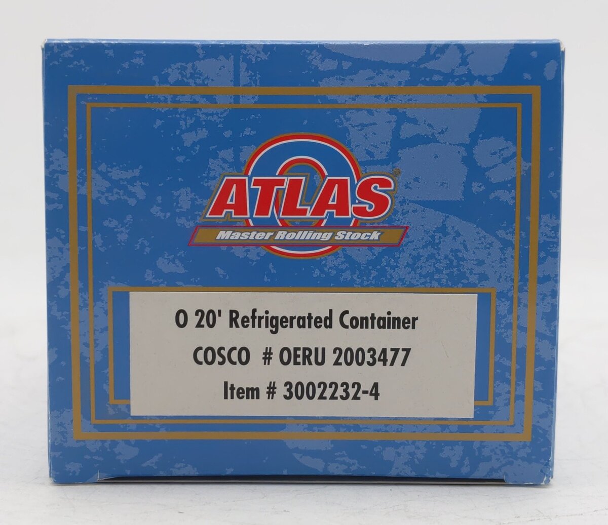 Atlas 3002232-4 O Gauge OERU Cosco 20' Refrigerated Container #2003477 EX/Box