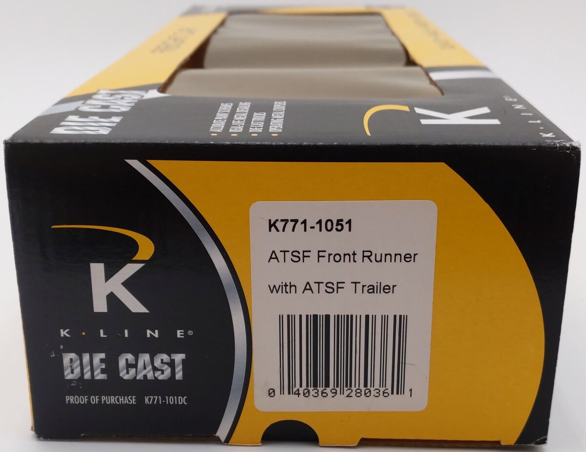 K-Line K771-1051 O ATSF Front Runner w/Trailer #345 EX/Box