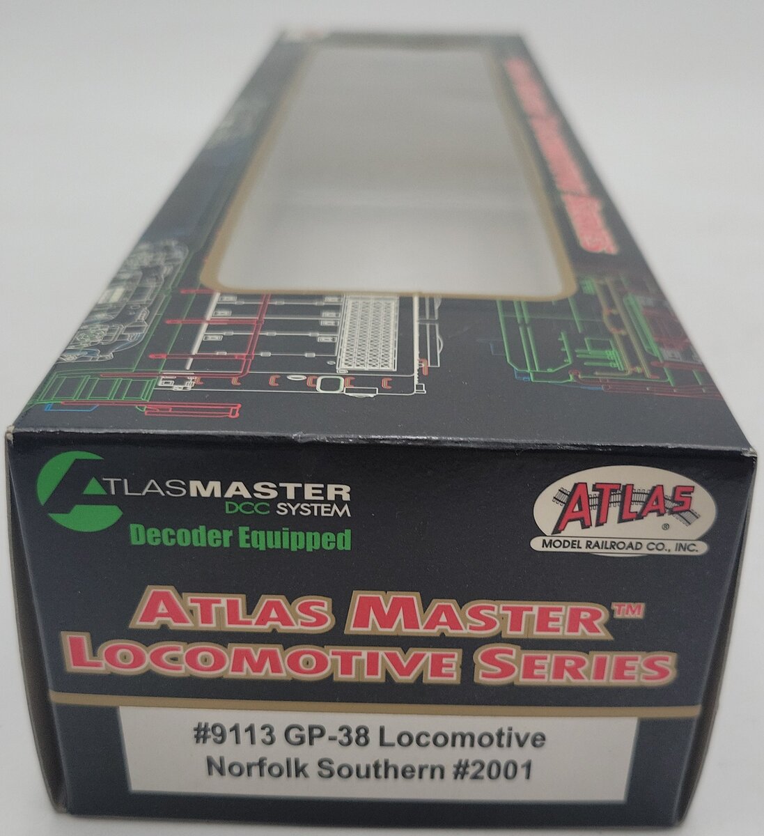 Atlas 9113 HO Scale Norfolk Southern EMD GP38 Diesel Locomotive #2001 w/DCC VG/Box
