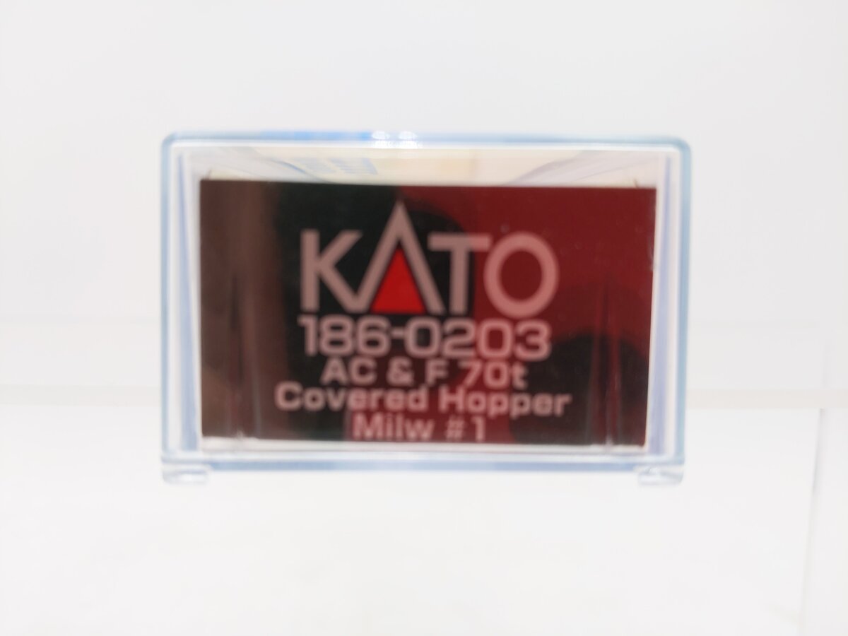 Kato 186-0203 N Scale Milwaukee Road AC&F 70 Ton Covered Hoppers (Pack of 2) LN/Box