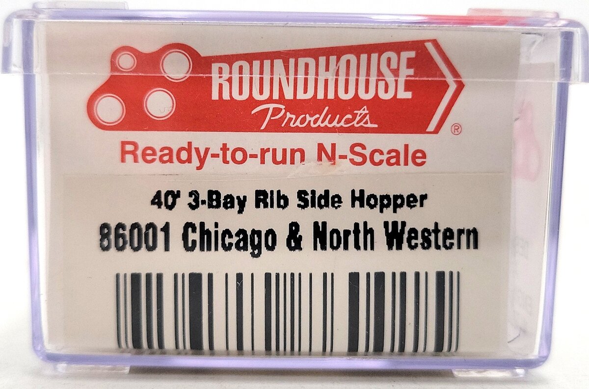Roundhouse 86001 N-Scale Chicago & North Western 3-Bay Steel Open Hopper #135273 LN/Box