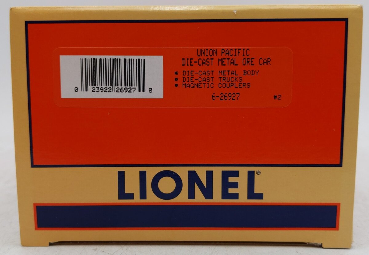 Lionel 6-26927 O Union Pacific Die-Cast Ore Car #64867 EX/Box