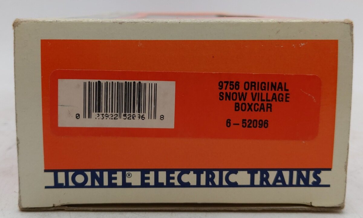 Lionel 6-52096 O Gauge Original Department 56 Snow Village Box Car #9756 EX/Box