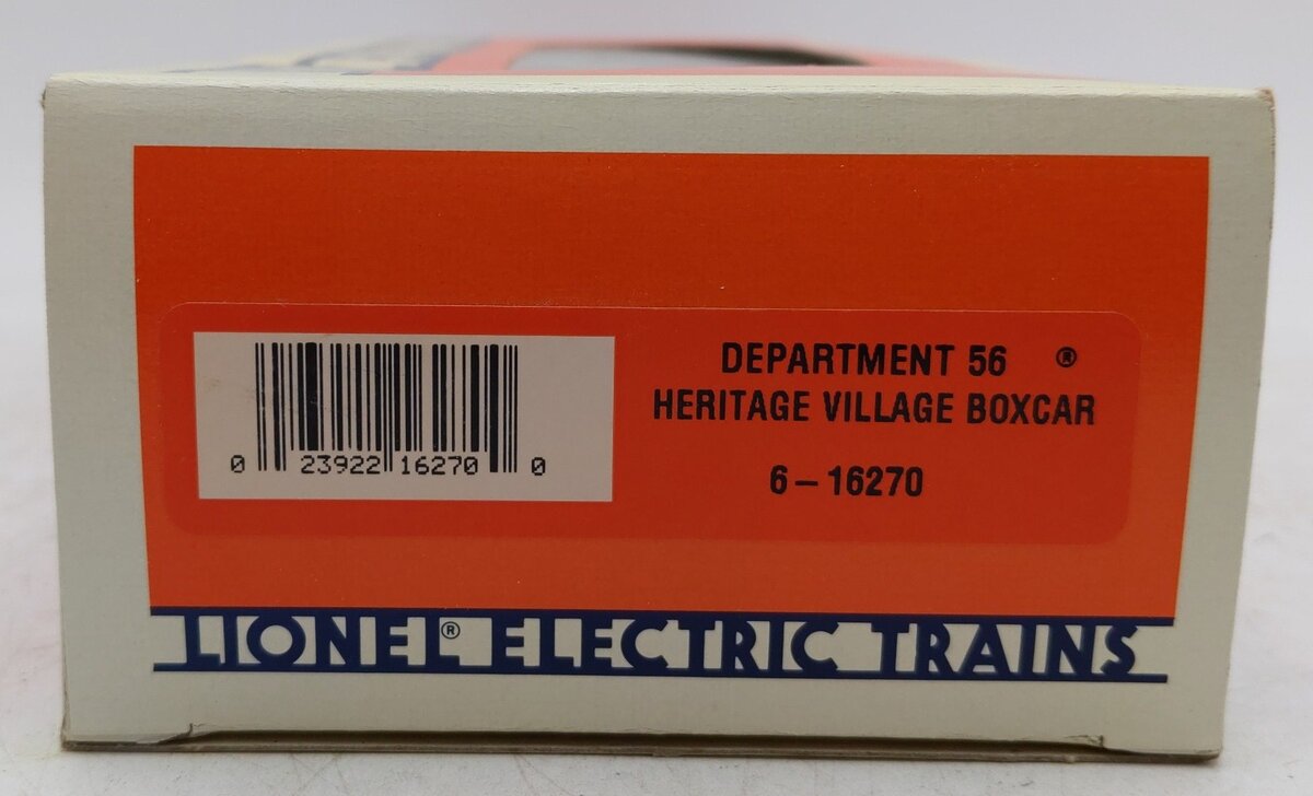 Lionel 6-16270 O Gauge Department 56 Heritage Village Boxcar #9796 EX/Box
