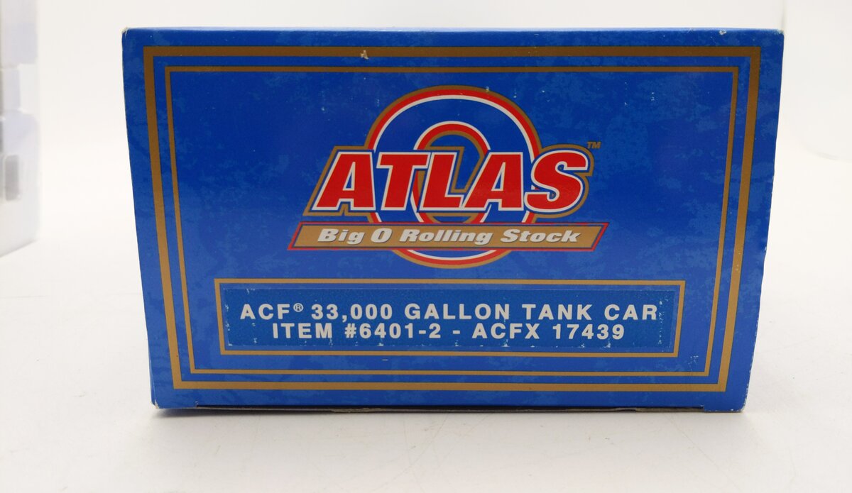 Atlas 6401-2 O Gauge ACF 33,000 Gallon Tank Car #17439 (3-Rail) NIB