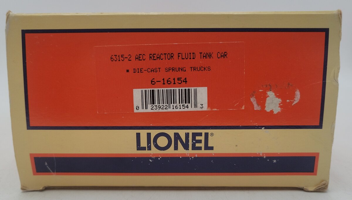 Lionel 6-16154 O Gauge AEC Reactor Fluid Tank Car #6515-2 (Purple) VG/Box
